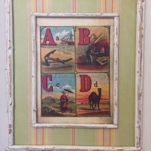 🍼🚼 GREAT NEWBORN Or BABY GIFT 💝 🎁Vintage 6 pc Art set for child's room